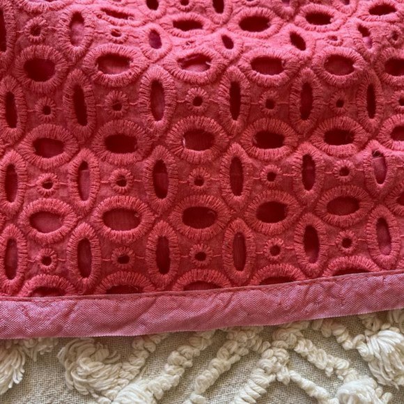 J. CREW• Crochet Eyelet Mini Skirt in Pink Size 4 - Picture 5 of 8